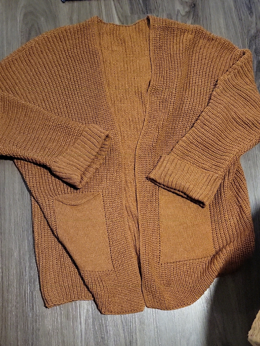 Source Unknown Women's Open-Front Cardigan Sweater - Camel Brown